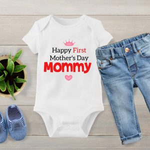 1st mothers day 2 baby vest