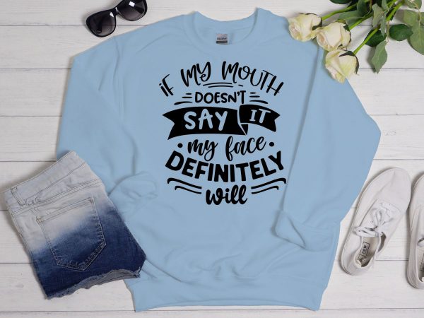 If my mouth doesn't say it sweater blue