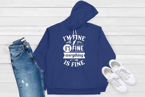 I'm Fine Hoodie navy