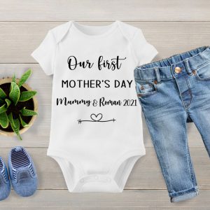 Our first Mothers day baby vest