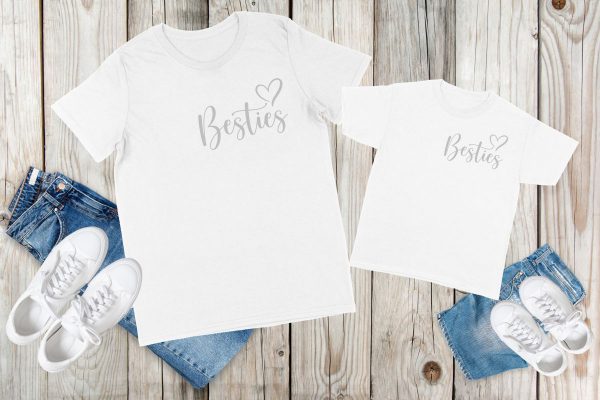 Mum and kid besties tshirt White