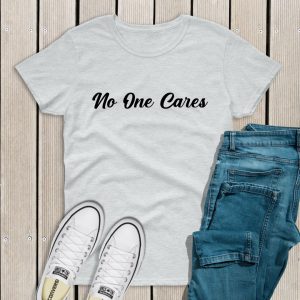 No one cares t-shirt grey