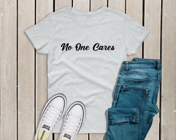 No one cares t-shirt grey