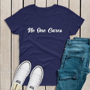 No one cares t-shirt navy