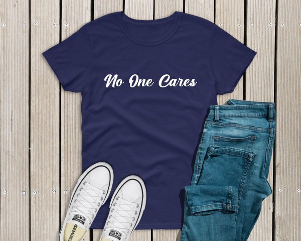 No one cares t-shirt navy