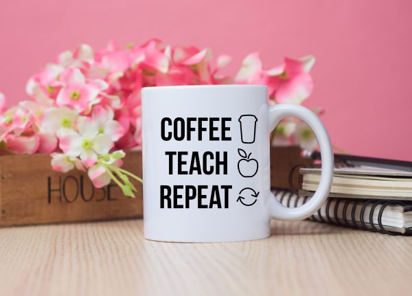 coffee teach repeat mug