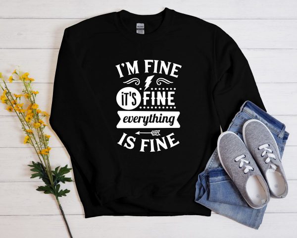 I'm fine sweater black