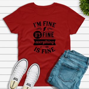 I'm fine t-shirt red