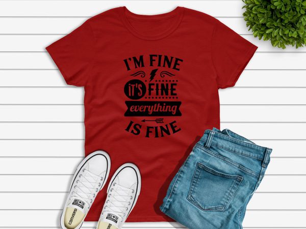 I'm fine t-shirt red