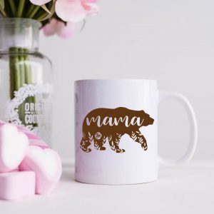 Mama bear mug brown