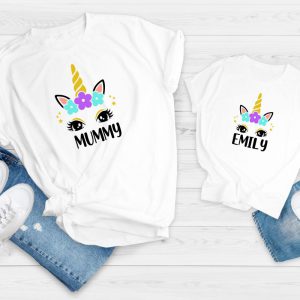 mummy and me unicorn t-shirts