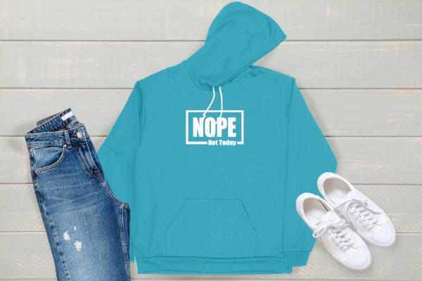 Nope Hoodie light blue